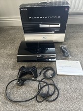 Sony PlayStation 3 60GB Console CECHC03 Original Box And Manual, Controller