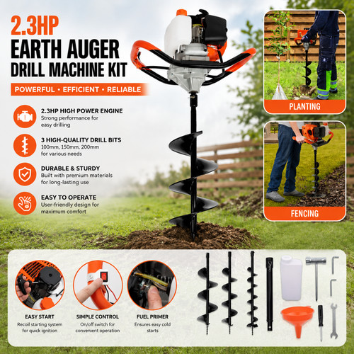 3hp earth auger - auger, digging