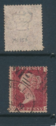 1864 penny red - , plate