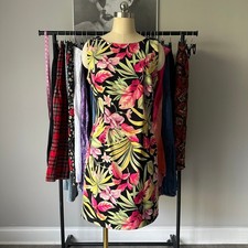 Y2k tropical floral print midi - tropical,