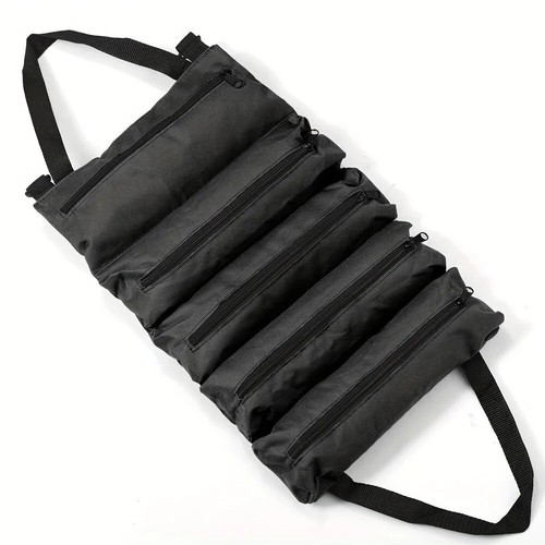 Tool roll canvas pouch - roll, up