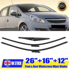 WINDSCREEN WIPER FRONT + REAR Blades Kit For 2006-2014 Vauxhall Opel Corsa D E