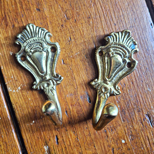 Pair brass victorian - brass,