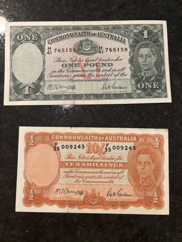 Australia ten shilling and - australia, one