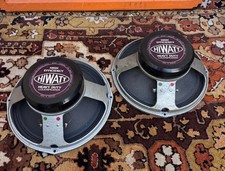 2x12 Pair of Vintage 1970s Hiwatt Fane Purplebacks 15 ohm 12inch speakers