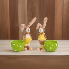 2 Cute Ceramic Easter Bunny