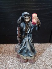 Skeleton Grim Reaper Statue With Hour Glass