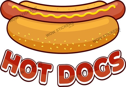 Hot dogs sticker trailer - a,