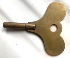 Vintage Brass Bracket Clock key -  Station Wall Fusee Clock  Heart Shaped 4.5mm