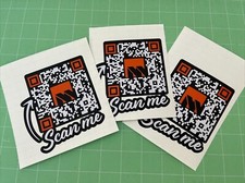 QR CODE sticker link to your business website, Vinyl stickers car van shop front