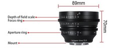 7Artisans 2.9/12Mm T Black For Nikon Z APS-C Cinema Lens