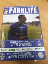 Aveley V Redbridge, 1st Dec