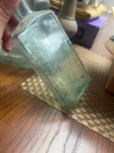 Antique victorian aqua glass - antique,