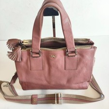 ANYA HINDMARCH 2WAY Leather Handbag Shoulder Bag Ebury Pink from Japan used 9F
