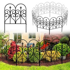 Decorative Garden Fence 81cm (H) x 3m (L) Fence Panels Rustproof Metal