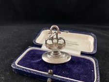 Vintage Silver Wax Seal Fob London 1967 Maker Philip Leslie Stocker Armorial