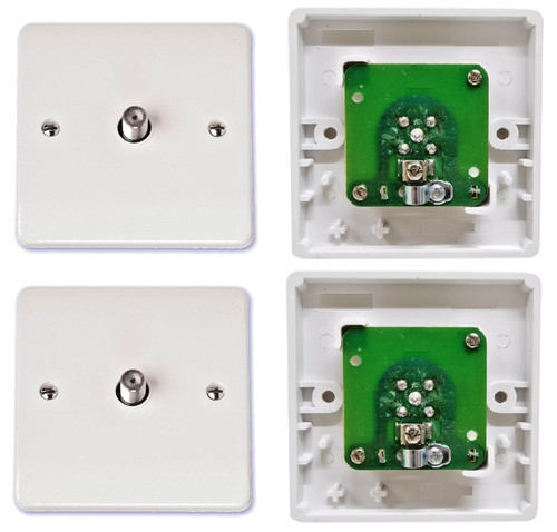 Satellite wall socket - 2x,