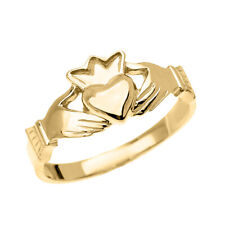 Gold Dainty Ladies Claddagh Ring (Available in Yellow/Rose/White Gold)