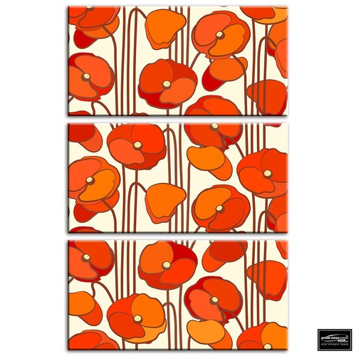 Floral swirls abstract box - floral,