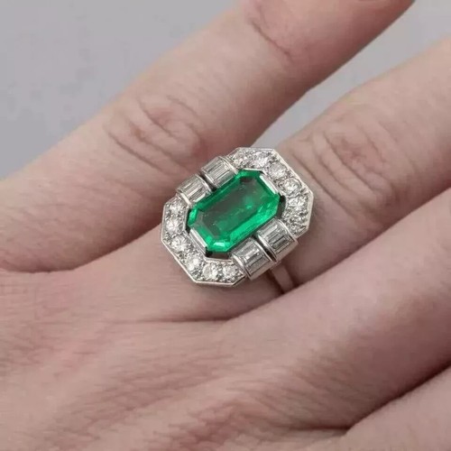 Art deco vintage green emerald - art,