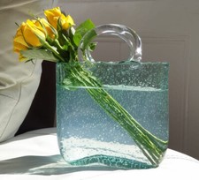 Handmade bag shaped glass - handmade,