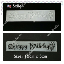 Embossing Folder -  Narrow - 15cm x 3cm - 'HAPPY BIRTHDAY' - Border - Sentiment