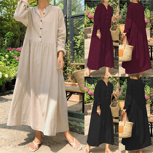 Women long sleeve sundress - uk,