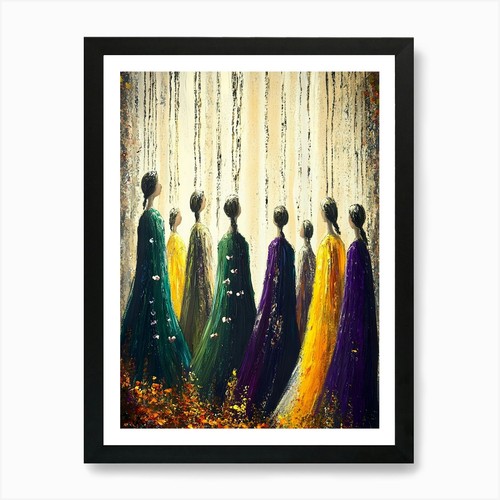 Women colorful robes art - colorful,