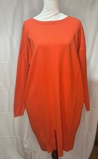 Karen Millen Orange Jumper Dress Size Large Good Condition