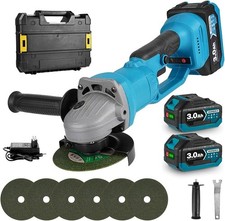 Yofidra 21V Cordless Angle Grinder 125mm 10000RPM 2x3.0Ah Battery & Charger