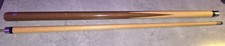 Vintage 2 Piece Snooker Pool Cue In Leather Case, Spare Tips, Chalk. See ?.