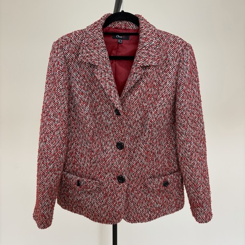 Oscar red white black - white, tweed