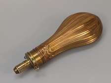 Balloon-shaped powder flask by G&J.W Hawksley Sheffield