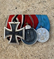 WW2 German Iron Cross, Eastern Front, Wehrmacht Long Service Medal Bar 1957 TYPE