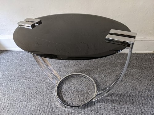 Vintage art deco oval smoked - art,