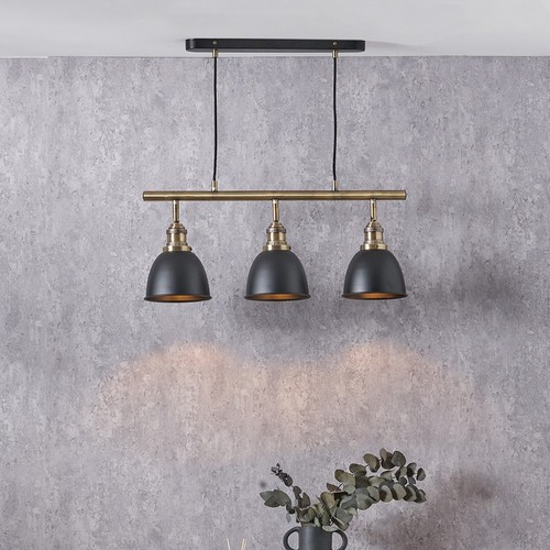 Bar pendant light black gold - bar,