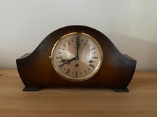 Vintage 1978 Bentima 8-Day Westminster Chime Tambour Mantel Clock