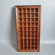 Vintage Wooden Curio Miniature Display Case 50 sections 40x20cm