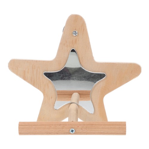 Wooden birdcage mirror holder - mirror,