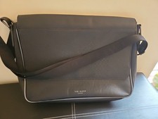 Ted Baker London Men's Leather Satchel Messenger Bag with Crossbody Strap