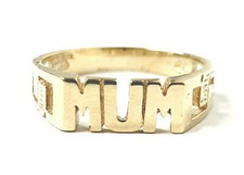 9ct Gold Mum Ring Size M 5mm