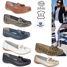 Womens Ladies moccasins Real