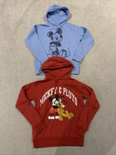 Mickey Mouse Disney Red Blue Hoodie Jumper Size XS Teenage Girl Size 4 - 6