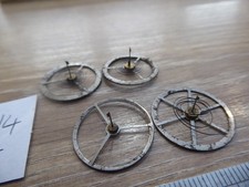 4 FUSEE VERGE FLAGGED POCKET WATCH  BALANCE WHEELS FOR THE WATCHMAKER