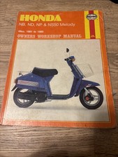 Honda NB ND NP NS50 Melody 1981–1985 Haynes Owners Workshop Manual 1987
