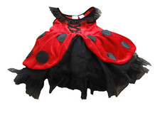 GIRLS RED & BLACK LADYBUT COSTUME DRESS SIZE 4T BY FAIRY DUST – NO WINGS