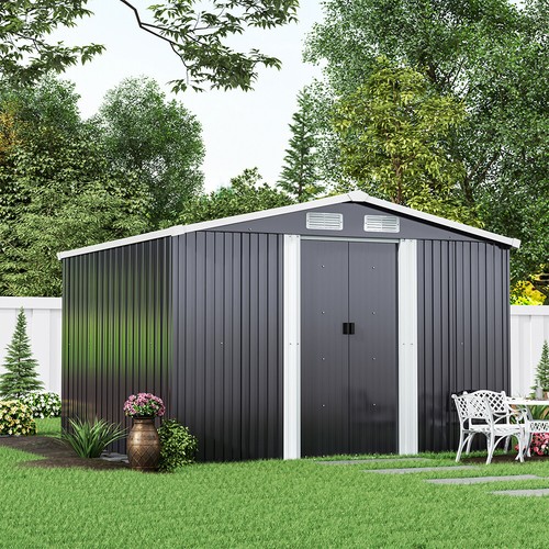 8x8ft anthracite garden - anthracite, shed