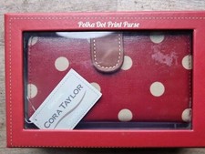 Cora Taylor red polka dot purse.  New.
