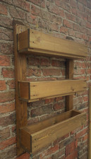 Wall Wooden Garden Planter Vertical Tiered Herb Flower Outdoor Feature Planting