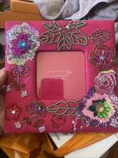 Stunning Photo Frame "Zara" Unusual  Fabric Feel Fits 10cmx10cm Photo